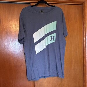 Hurley Short Sleeve Navy Tee with Mint Graphic